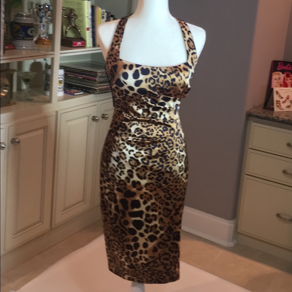 Cache Leopard Print Dress